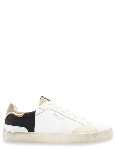Baskets Pepe Jeans Blanc, Noir et Beige - Style Urbain et Confort - Hylton