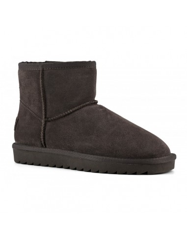 winter boot in suede brown femme