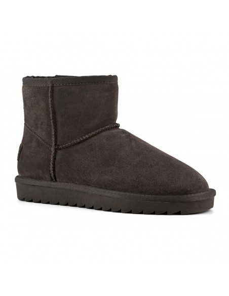 winter boot in suede brown femme