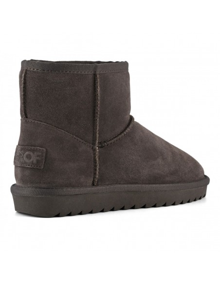 winter boot in suede brown femme