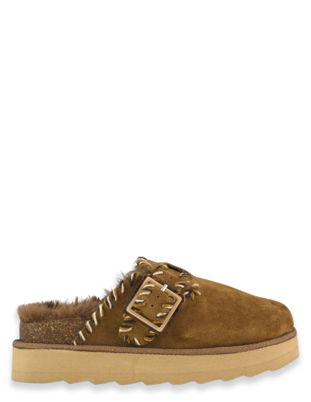 Colors of California - Sabots Femme Platform Wool Stitchings Marron - Hylton.fr