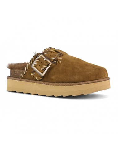 Colors of California - Sabots Femme Platform Wool Stitchings Marron - Hylton.fr
