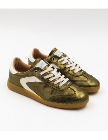 Sneakers Nova Khaki Metallic : Une Touche de Brilliance - Hylton.fr