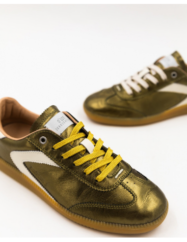 Sneakers Nova Khaki Metallic : Une Touche de Brilliance - Hylton.fr