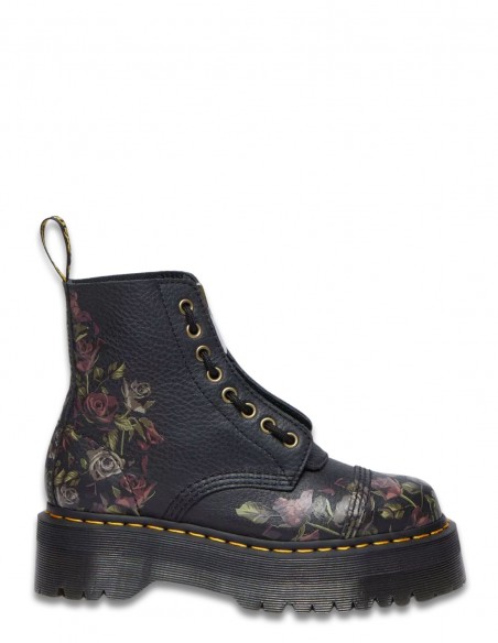 Dr Martens - Bottines Femme Sinclair Black Decayed Roses - Hylton.fr