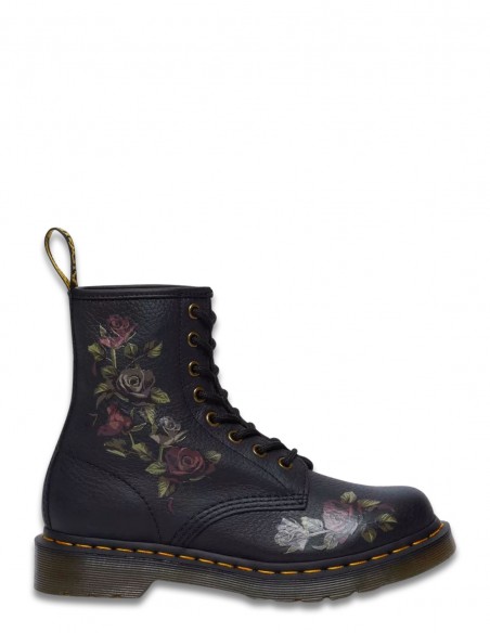 Dr Martens - Bottines Femme 1460 Black Decayed Roses - Hylton.fr