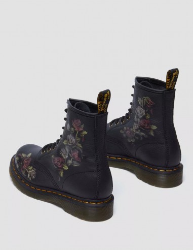 Dr Martens - Bottines Femme 1460 Black Decayed Roses - Hylton.fr