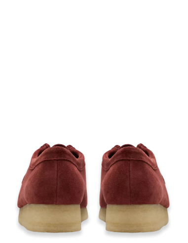 Clarks - Derbies Femme Wallabee en Daim Rouge Profond - Hylton.fr