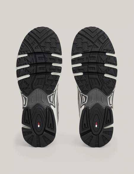 Tommy Hilfiger - Baskets Homme tjm Archive Runner Blanc/Noir/Gris - Hylton.fr