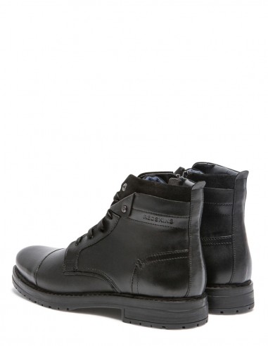 Bottines homme en cuir noir Redskins SO051-02 - Hylton.fr