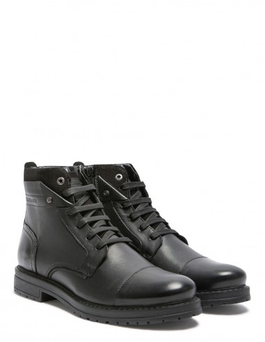 Bottines homme en cuir noir Redskins SO051-02 - Hylton.fr