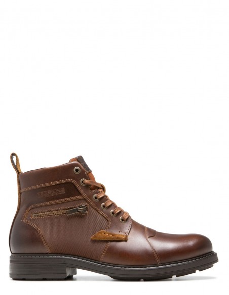 Redskins Biblic SH031-LN - Bottines Marron Homme en Cuir avec Fermeture Éclair
