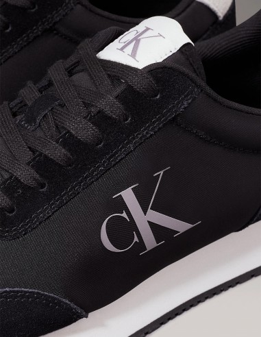 Sneakers Calvin Klein Retro Runner Noir et Blanc - Élégance Sportive