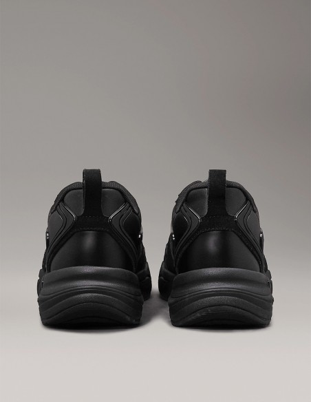 Sneakers Clavin Klein Retro Tennis Low Lac Noir Vernis