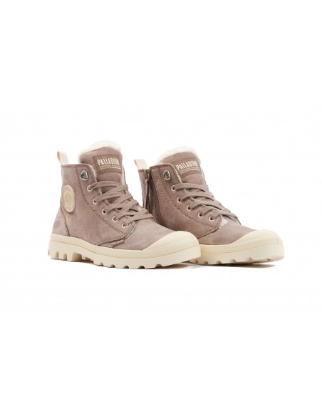 Bottes Palladium Pampa Hi Beige Rosé Fourrées - Élégance et Durabilité