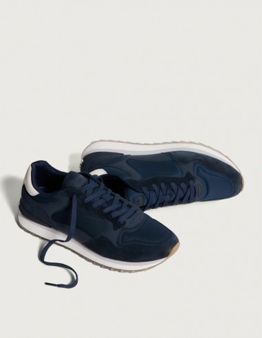 Baskets Hoff Monterrey - Baskets en suède bleu marine et cuir pour homme