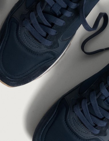 Baskets Hoff Monterrey - Baskets en suède bleu marine et cuir pour homme