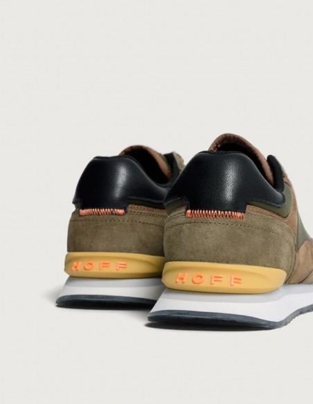 Baskets Hoff Marseille - Baskets rétro kaki avec semelle caoutchouc