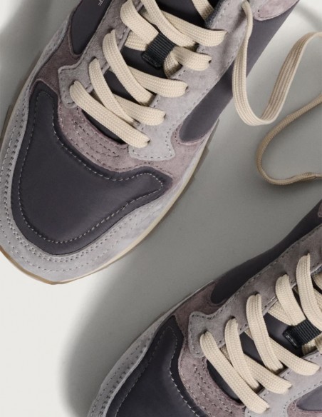 Baskets Hoff en nuances de gris avec semelle en caoutchouc pour homme