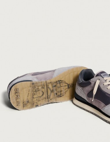 Baskets Hoff en nuances de gris avec semelle en caoutchouc pour homme