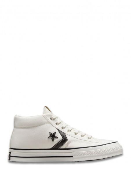Converse Star Player Mid Blanc et Noir - Sneakers Iconiques & Élégantes