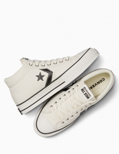 Converse Star Player Mid Blanc et Noir - Sneakers Iconiques & Élégantes