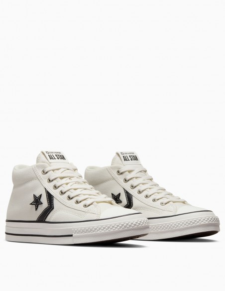 Converse Star Player Mid Blanc et Noir - Sneakers Iconiques & Élégantes