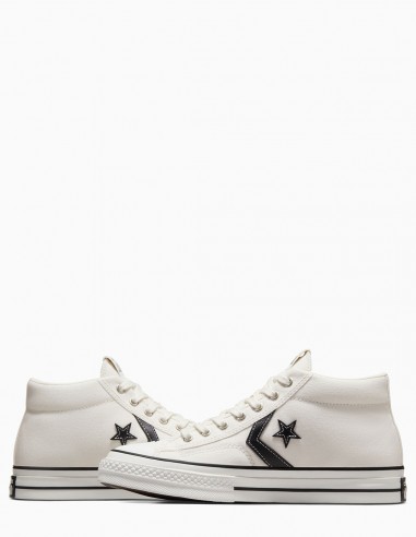 Converse Star Player Mid Blanc et Noir - Sneakers Iconiques & Élégantes