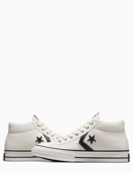 Converse Star Player Mid Blanc et Noir - Sneakers Iconiques & Élégantes