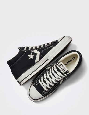 Converse Star Player Mid Noir et Blanc - Style Rétro et Confort