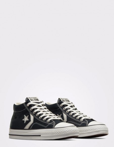 Converse Star Player Mid Noir et Blanc - Style Rétro et Confort