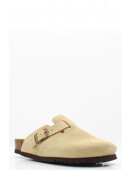 Sabots Scholl Fae - Sabots en suède beige avec boucle ajustable femme