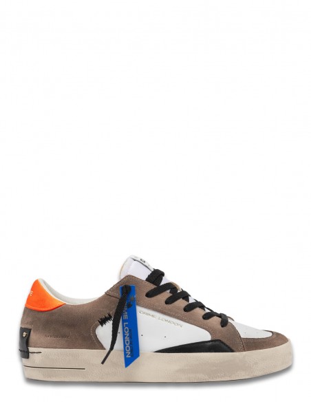 Sneakers Crime London Skid Deluxe Beige et Orange - Élégance urbaine