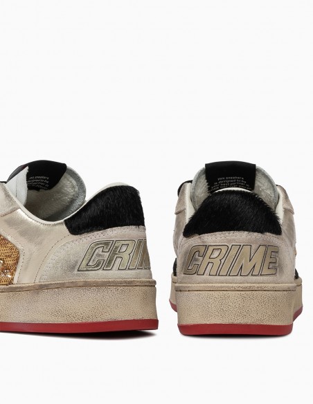 Sneakers Crime London Dorées et Paillettes - Glamour et Audace