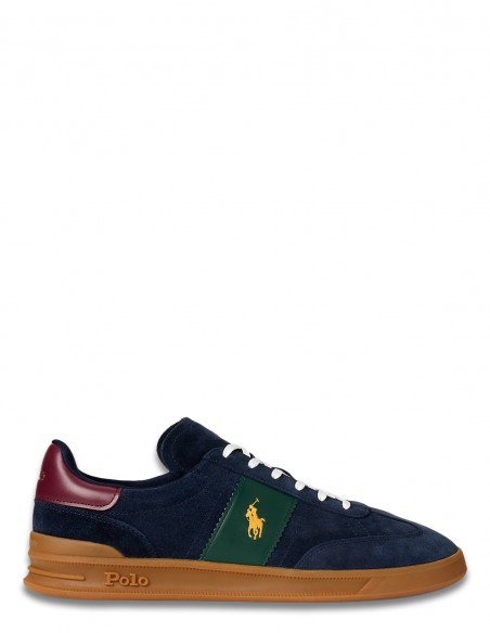 Polo Ralph Lauren Heritage Aera - Baskets Homme en Daim Bleu Marine