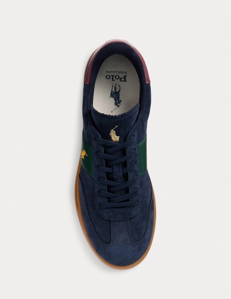 Polo Ralph Lauren Heritage Aera - Baskets Homme en Daim Bleu Marine