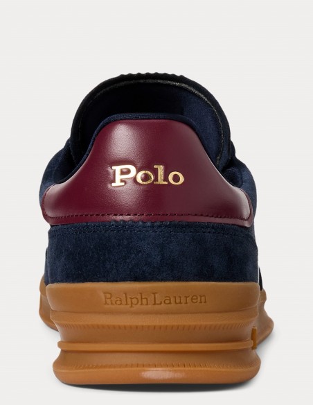 Polo Ralph Lauren Heritage Aera - Baskets Homme en Daim Bleu Marine