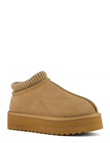 Bottines Platform Suède Beige - Colors of California