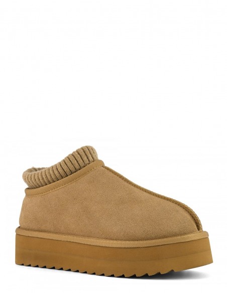 Bottines Platform Suède Beige - Colors of California