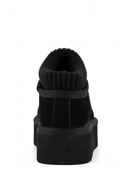 Bottines Platform Suède Noir - Colors of California