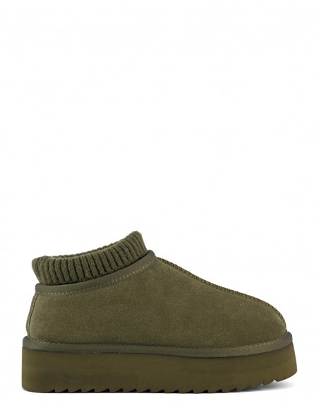 Bottines Platform Suède Kaki - Colors of California