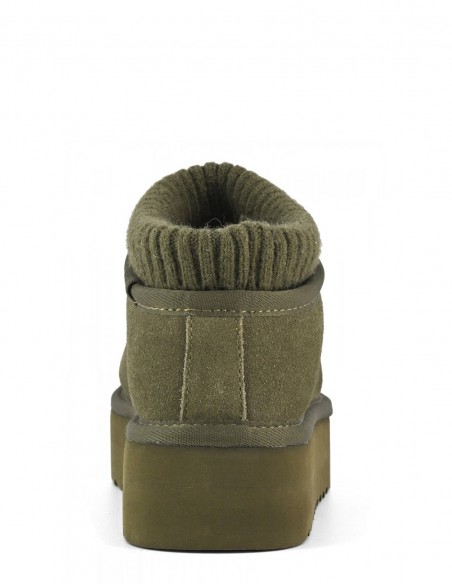 Bottines Platform Suède Kaki - Colors of California