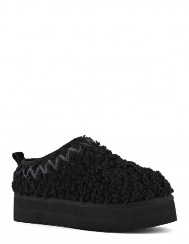 Chaussons Plateforme Fourrure Noirs - Colors of California