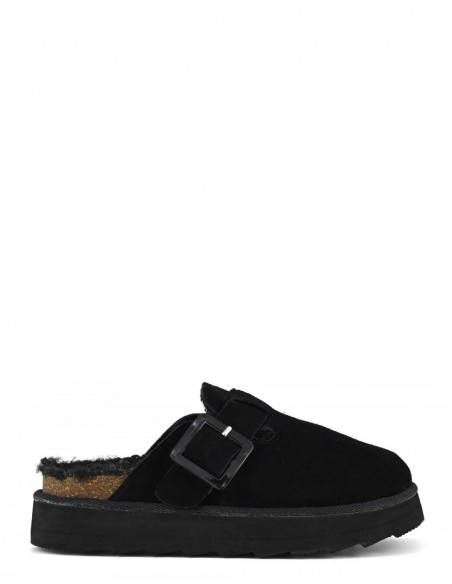 Colors of California - Sabots Femme Cow Suede Platform Noir - Hylton.fr