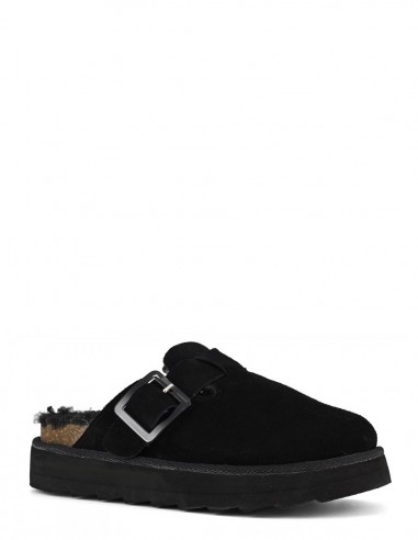 Colors of California - Sabots Femme Cow Suede Platform Noir - Hylton.fr