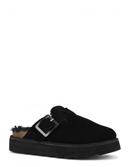 Colors of California - Sabots Femme Cow Suede Platform Noir - Hylton.fr