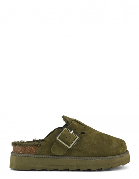 Colors of California - Sabots Femme Cow Suede Platform Vert - Hylton.fr