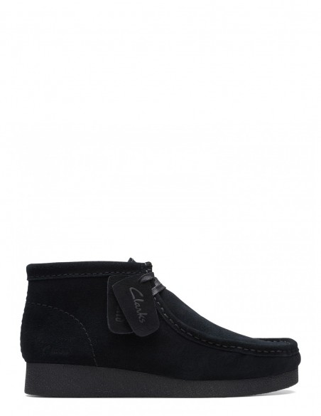 Clarks Originals Wallabee Evo Black Suede pour Femme - Hylton.fr
