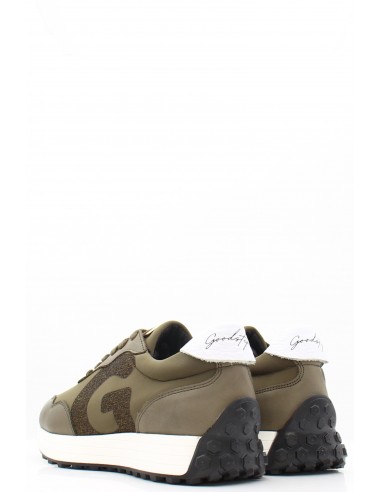 Baskets Femme Karen Kaki Glitter Doré Goodstep - Style et Confort