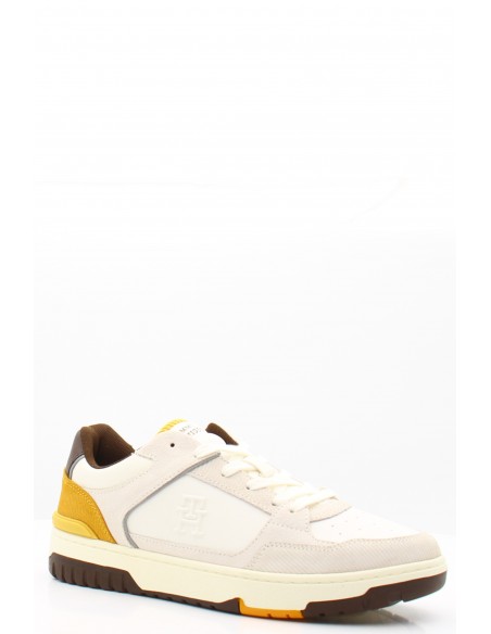 Baskets de Ville Homme Tommy Hilfiger Blanc/Jaune - Basket Street Lth